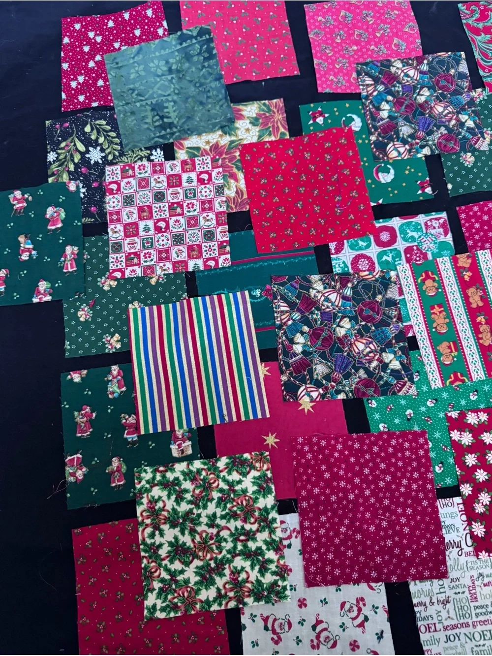 Pre-cut 5x5 Christmas/Holiday print cotton squares